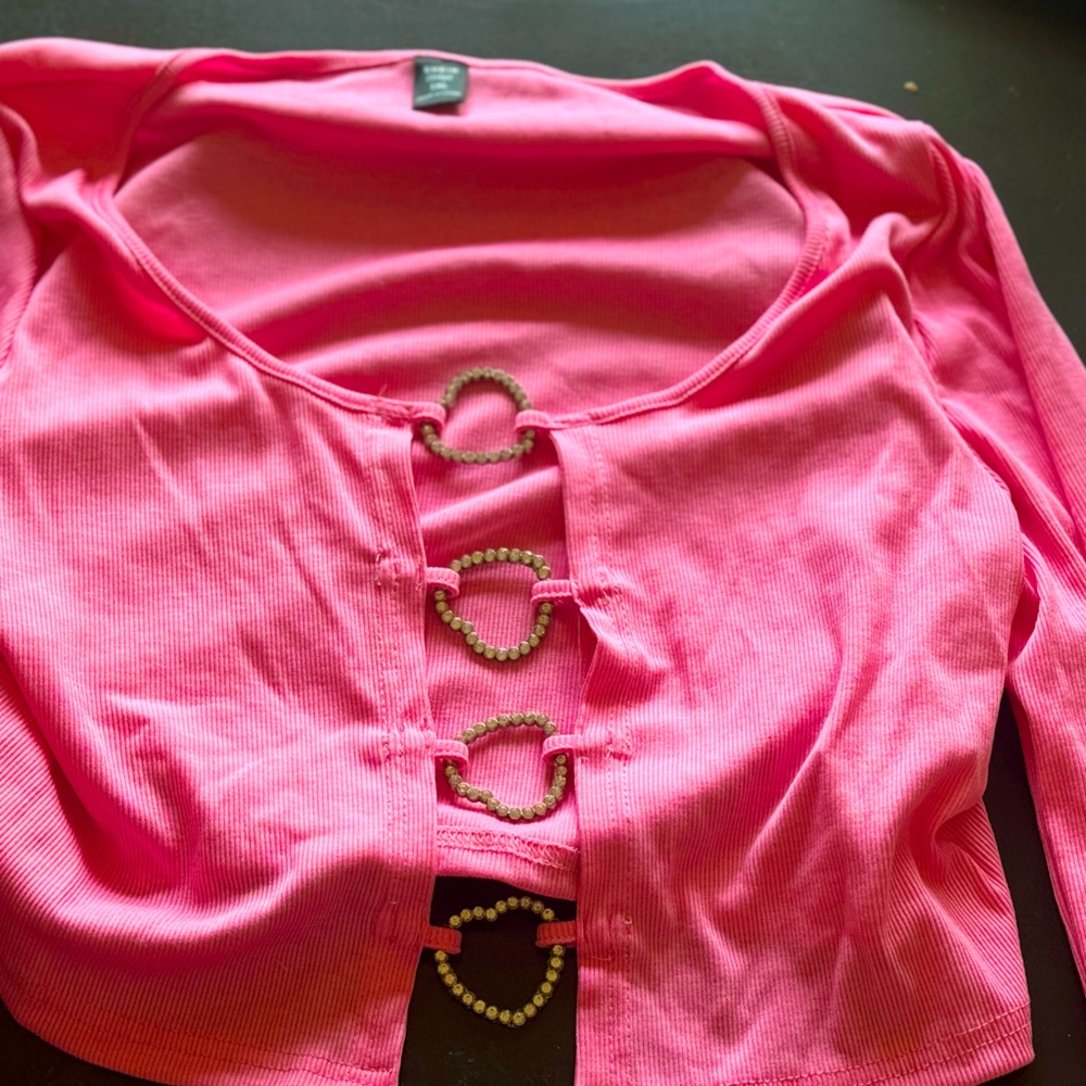 Brand new Light pink XL SHEIN peekaboo shirt